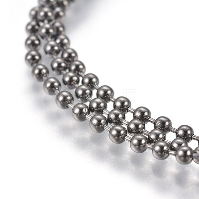 Stainless Steel Ball Chain Necklace Making MAK-L019-01A-B-1