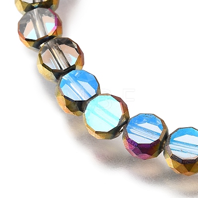 Electroplated Transparent Glass Beads Strands GL-CBA98F0-06B-01-1