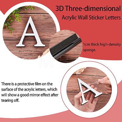 Acrylic Mirror Wall Stickers Decal DIY-CN0001-11-1