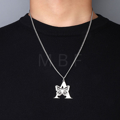 201 Stainless Steel Necklaces NJEW-Q336-01J-P-1