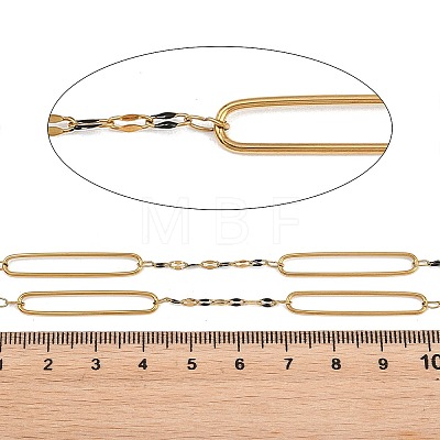 304 Stainless Steel Enamel Dapped Chain Oval Link Chains CHS-K021-15G-07-1