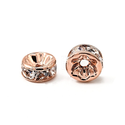 Brass Rhinestone Spacer Beads X-RB-A014-Z8mm-01RG-NF-1