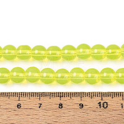 Baking Paint Glass Beads Strands DGLA-Q023-8mm-DB20-1