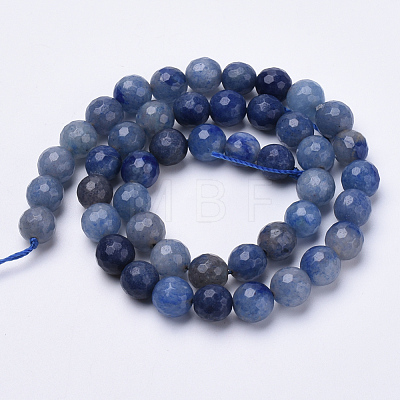 Dyed Natural Blue Aventurine Beads Strands G-S281-11-8mm-1