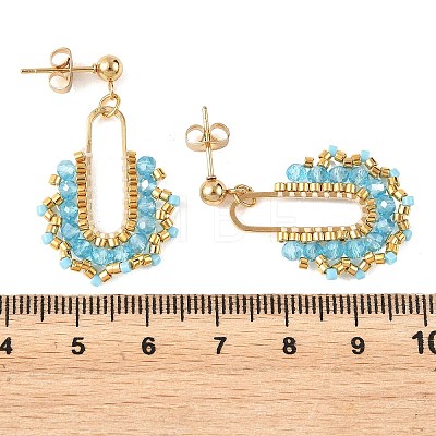 3 Pairs 3 Colors 304 Stainless Steel Dangle Stud Earring Sets for Women EJEW-MZ00756-1