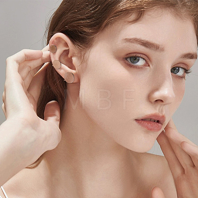 12Pcs 3 Styles 304 Stainless Steel Cuff Earrings EJEW-HS0001-36RG-1
