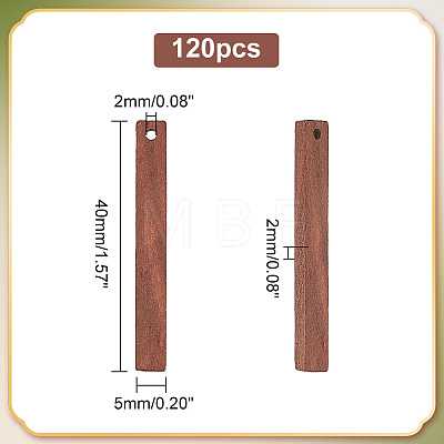   120Pcs Natural Wood Pendants WOOD-PH0002-65-1