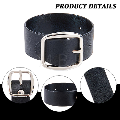 6Pcs 2 Colors Black PU Imitation Leather Purse Strap Accessories FIND-CL0002-24-1