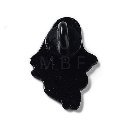 Ghost with Black Cat Alloy Enamel Brooch JEWB-E034-02EB-02-1