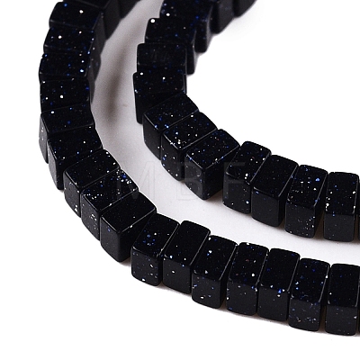 Synthetic Blue Goldstone Beads Strands G-N342-68-1