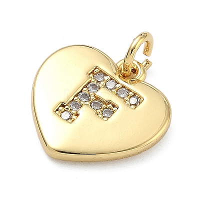 Brass Micro Pave Clear Cubic Zirconia Pendants KK-D229-01G-06-1