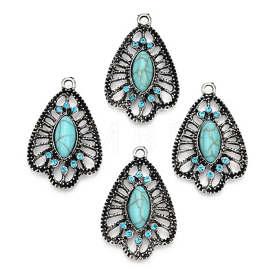 Synthetic Turquoise Pendants TIBEP-TAC0003-04AS-1