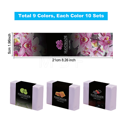   90Pcs 9 Colors Soap Paper Tag DIY-PH0008-13A-1
