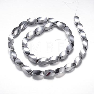 Electroplate Magnetic Synthetic Hematite Bead Strands G-A164-06-04-1