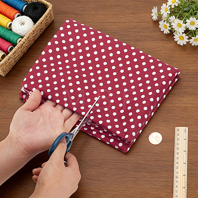 Polka Dot Pattern Cotton Fabric DIY-GA0010-22A-1