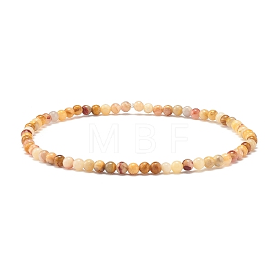 Mini Natural Crazy Agate Beaded Stretch Bracelets BJEW-JB07669-03-1