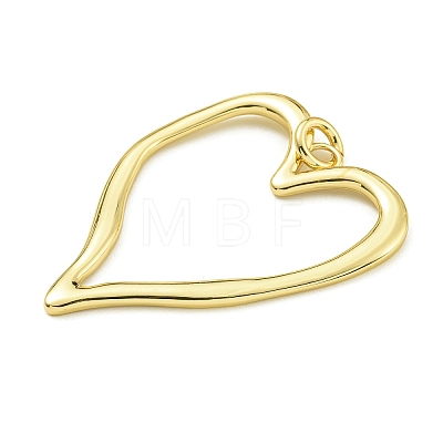 Heart Rack Plating Brass Big Pendants KK-Z067-10G-1