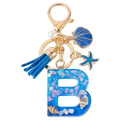 Star Resin & Shell Keychains KEYC-TAC00087-01B-1