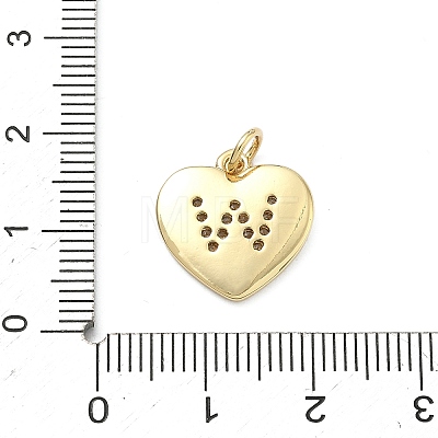 Brass Micro Pave Clear Cubic Zirconia Pendants KK-D229-01G-23-1