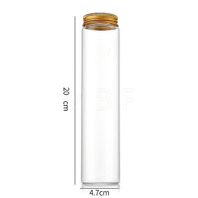 Column Glass Screw Top Bead Storage Tubes CON-WH0086-094J-02-1