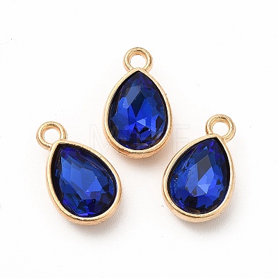 Faceted Glass Rhinestone Pendants GLAA-I051-A10-1