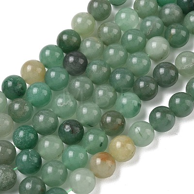 Natural Green Aventurine Beads Strands G-E380-02-4mm-1