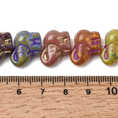 Painted Glass Beads Strands GLAA-Z021-11A-1