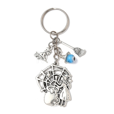 Alloy Lampwork Pendant Keychains KEYC-JKC01276-1