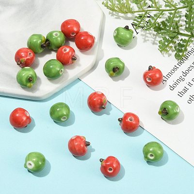 20Pcs 2 Colors Handmade Porcelain Beads PORC-FS0001-58-1