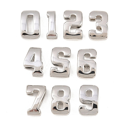 Number Brass Beads KK-B167-B167-26P-1