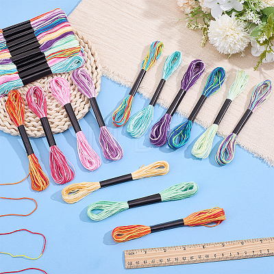 Segment Polyester Embroidery Floss OCOR-WH0120-71-1