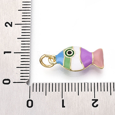 Brass and Enamel Pendants KK-T079-02B-G-1