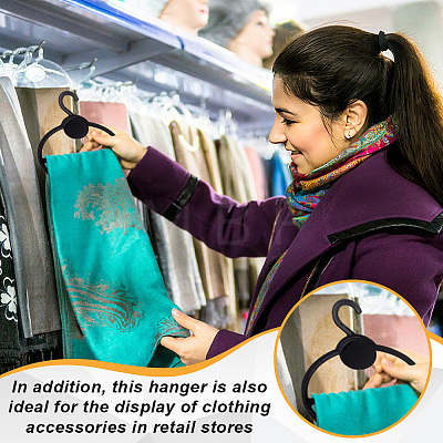 Plastic Scarf Display Hangers AJEW-WH0528-63A-1