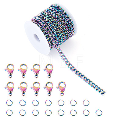 5M Stainless Steel Curb Chains DIY-TA0016-13-1