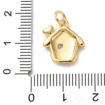 Brass Micro Pave Cubic Zirconia Pendants KK-I383-05G-02-1