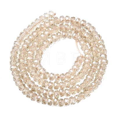 Electroplate Glass Beads Strands GLAA-Q105-03T-1