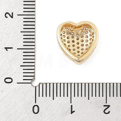 Brass Micro Pave Cubic Zirconia Slide Charms ZIRC-I068-10G-A-1