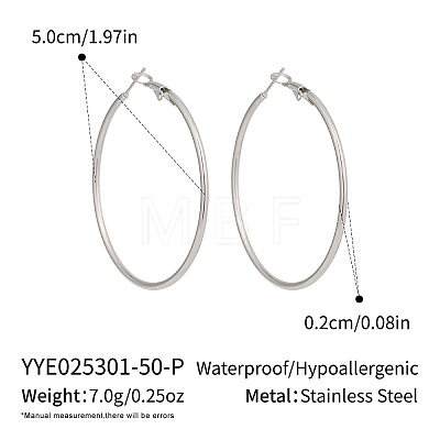 304 Stainless Steel Hoop Earrings OC2065-11-1