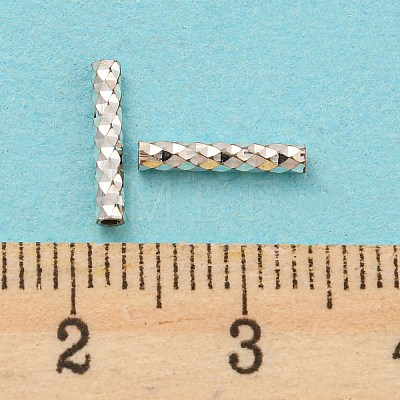 925 Sterling Silver Tube Beads STER-Q191-02S-1