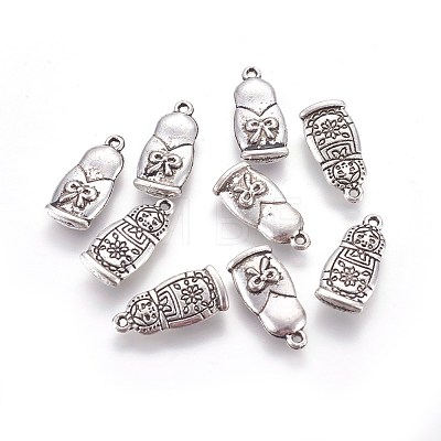 Tibetan Style Alloy Pendants TIBEP-2327-AS-LF-1