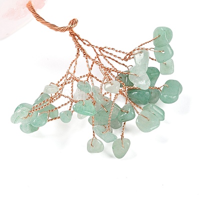 Natural Green Aventurine Chips Tree Decorations DJEW-S001-01C-1