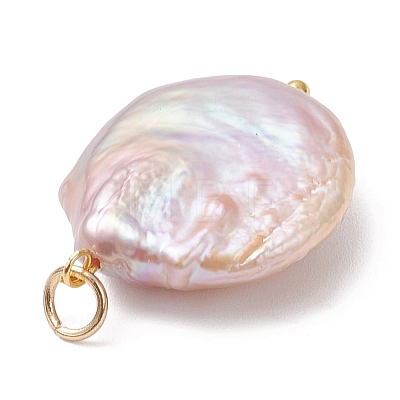 Natural Baroque Pearl Keshi Pearl Pendants X-PALLOY-JF04629-01-1