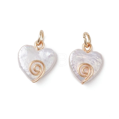 Natural Keshi Pearl Heart Charms PALLOY-JF04809-01-1