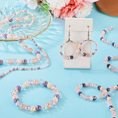 3 Strands 3 Styles Electroplate Glass Beads Strands GLAA-TADJ0001-14-1