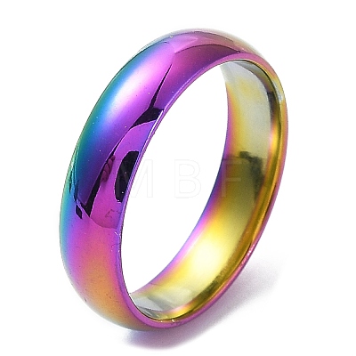 Ion Plating(IP) 304 Stainless Steel Flat Plain Band Rings STAS-I160-B-M-1