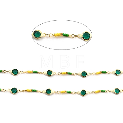 Handmade Brass Flat Round Link Chains CHC-M022-03G-1