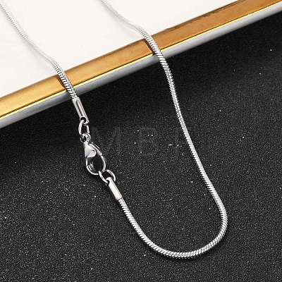 Tarnish Resistant 1.5mm 316 Surgical Stainless Steel Snake Chain Necklaces STAS-D064-1