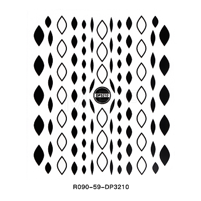 3D Black Transfer Stickers Decals MRMJ-R090-59-DP3210-1