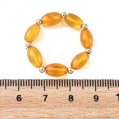 Natural Amber Finger Rings for Women RJEW-JR01087-02-1