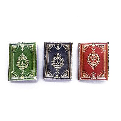 3Pcs Paper Book Miniature Ornaments PW-WG81641-02-1